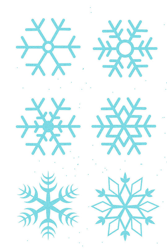 雪花蓝色冬天海报装修图案雪简约免扣元素
