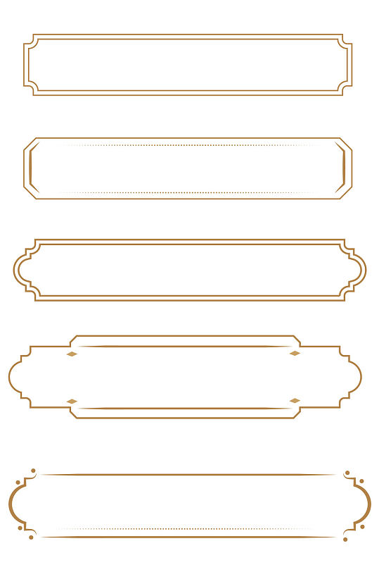 欧式边框金色古典欧风标题框文本框免扣元素