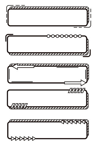 立体边框简约几何图形标题框文本框免扣元素