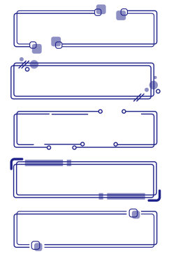 商务简约边框几何边框文本框对话框免扣元素