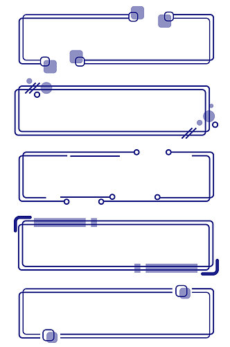 商务简约边框几何边框文本框对话框免扣元素