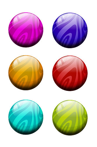 3D球彩色水晶素材玻璃球元素免扣元素