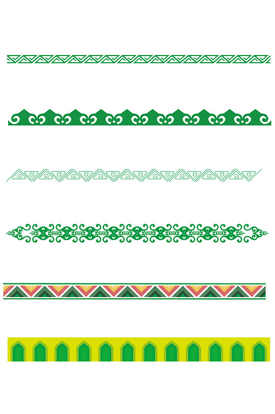 中国风边框清真底纹花纹装饰边框免扣元素