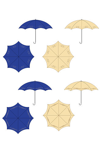 手绘平面雨伞图片免扣元素