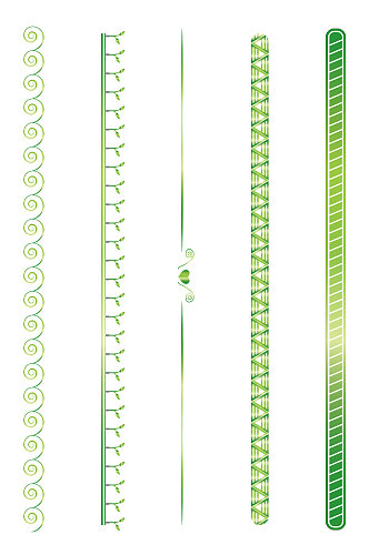 绿色渐变组合分割线图免扣元素