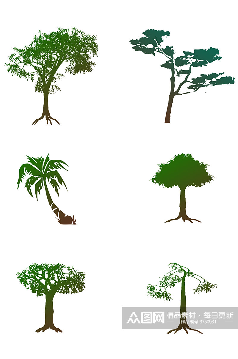 植物树木图标素材免扣元素素材