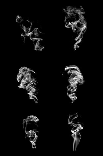 炊烟袅袅白烟雾气迷雾漂浮装饰素材免扣元素
