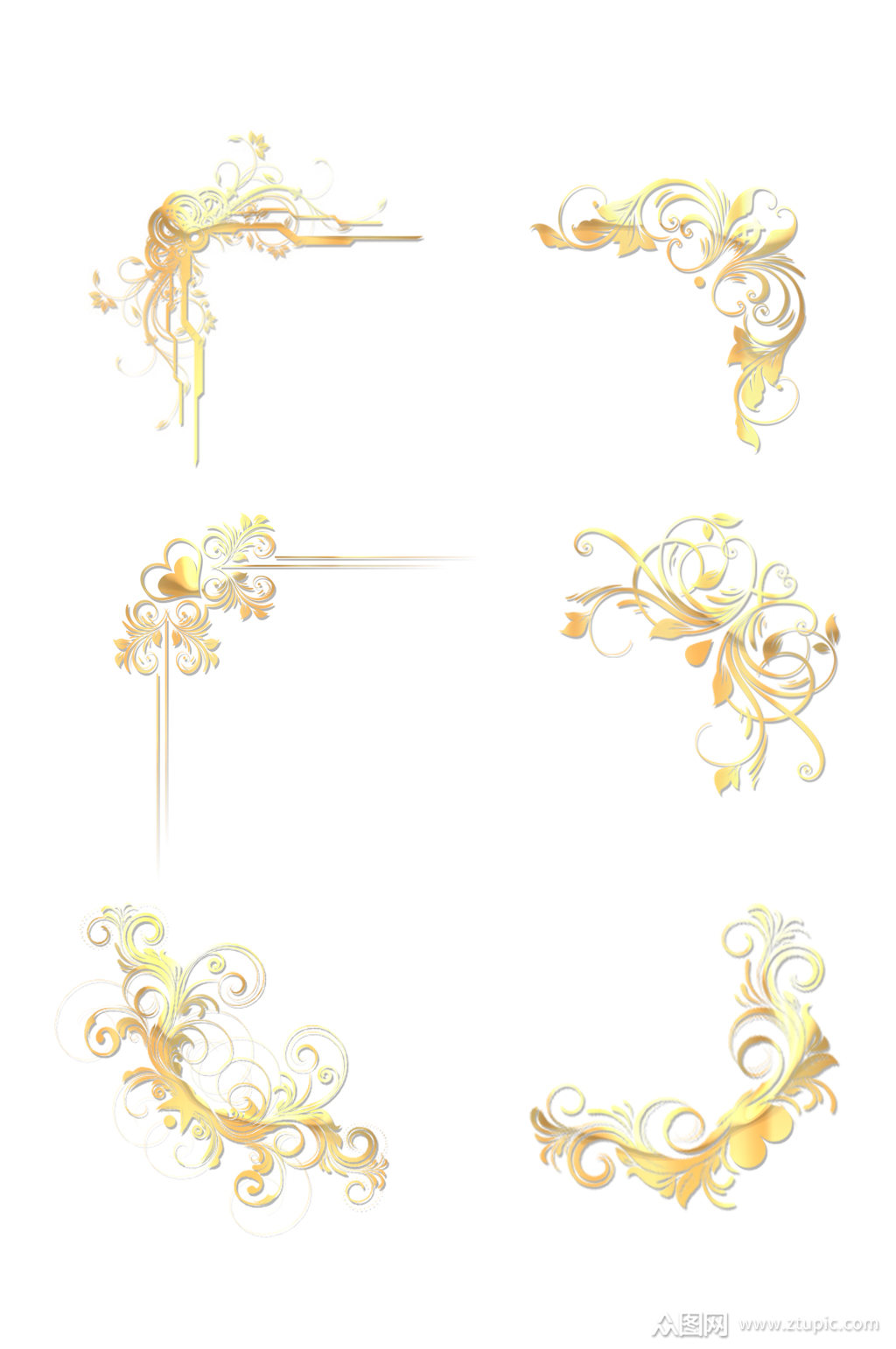 直角花纹边框免扣元素素材免费下载,本作品是由人从众设计上传的原创