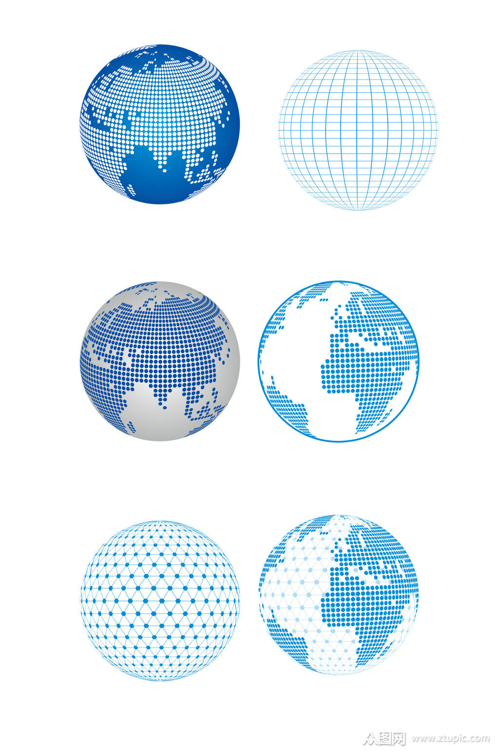 地球科技感地球框线免扣元素素材