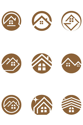房屋标志房子屋子住宅图标免扣元素