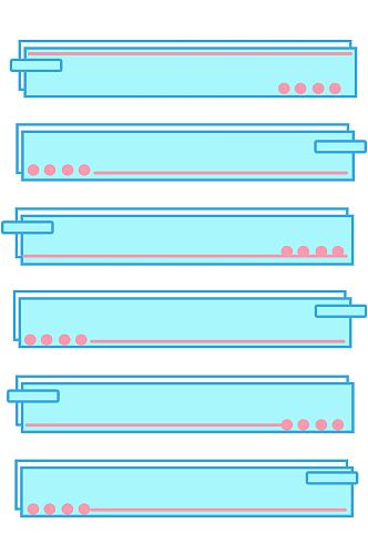蓝色边框简约几何装饰边框标题框免扣元素