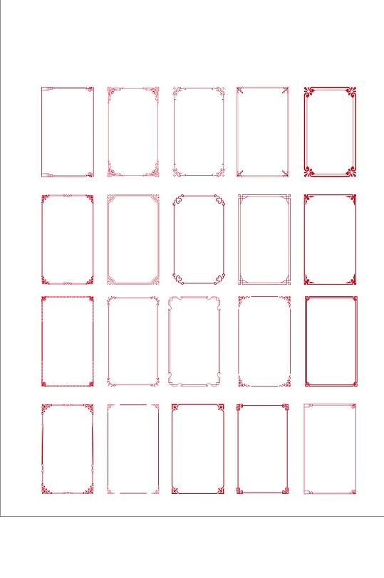 中式边框花纹花边元素-中式边框花纹花边元素图片-中式边框花纹花边