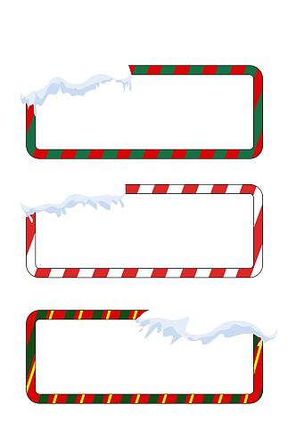 圣诞节手绘平安夜框标题边框设计免扣元素