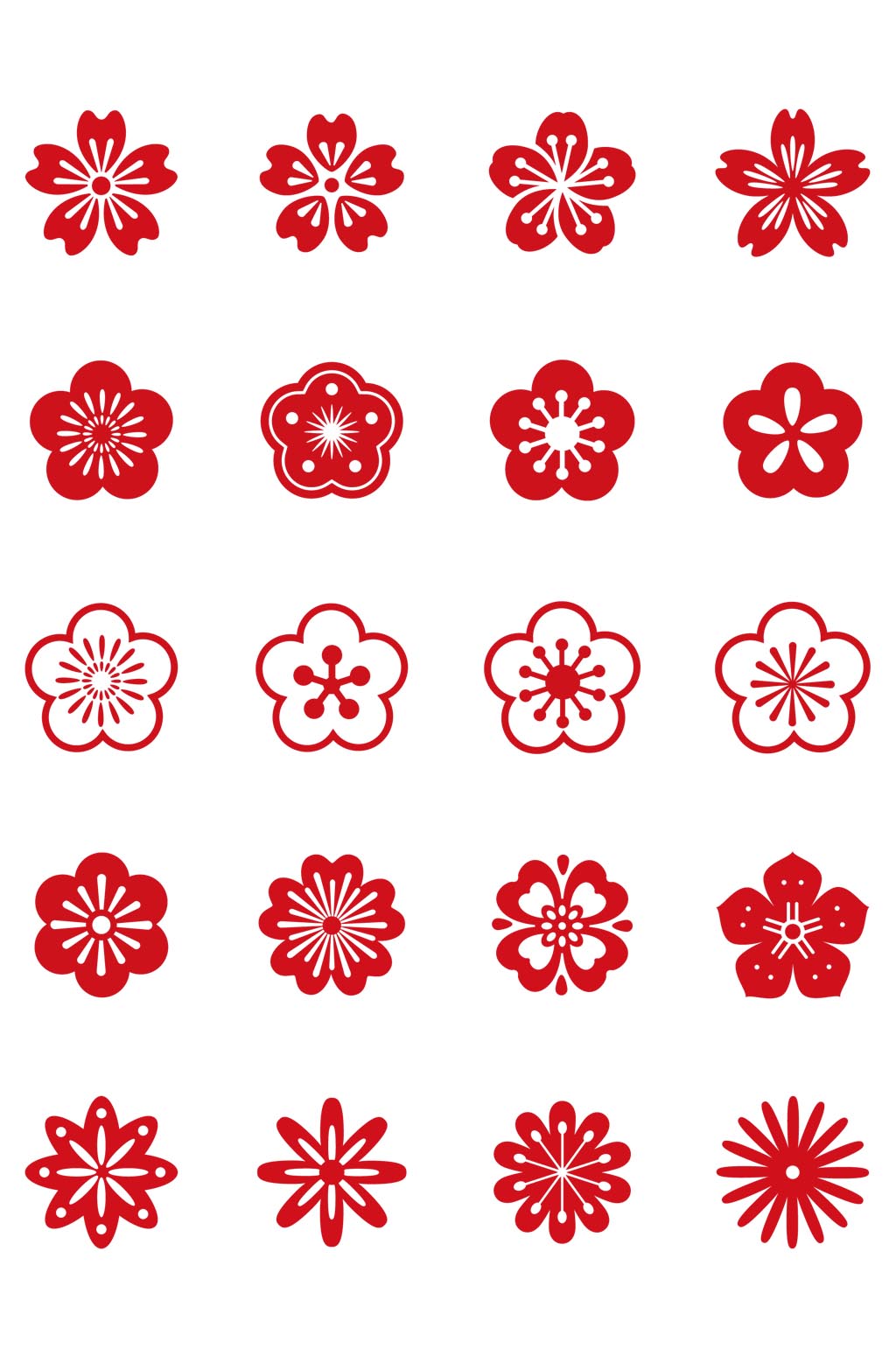 五瓣梅花符号图片