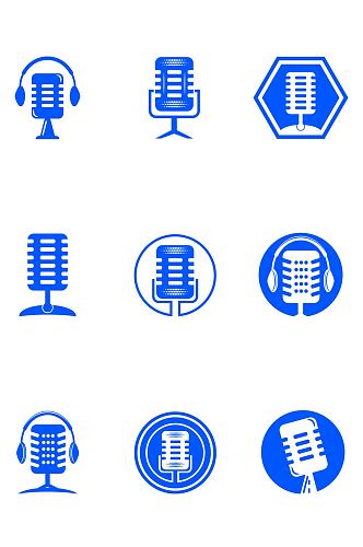 麦克风话筒KTV手绘录音图标免扣元素