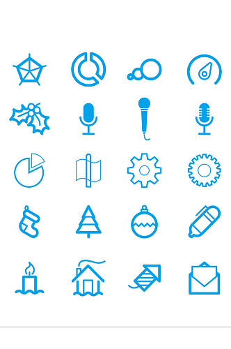 圣诞设置装饰点缀常用元素图标素材免扣元素