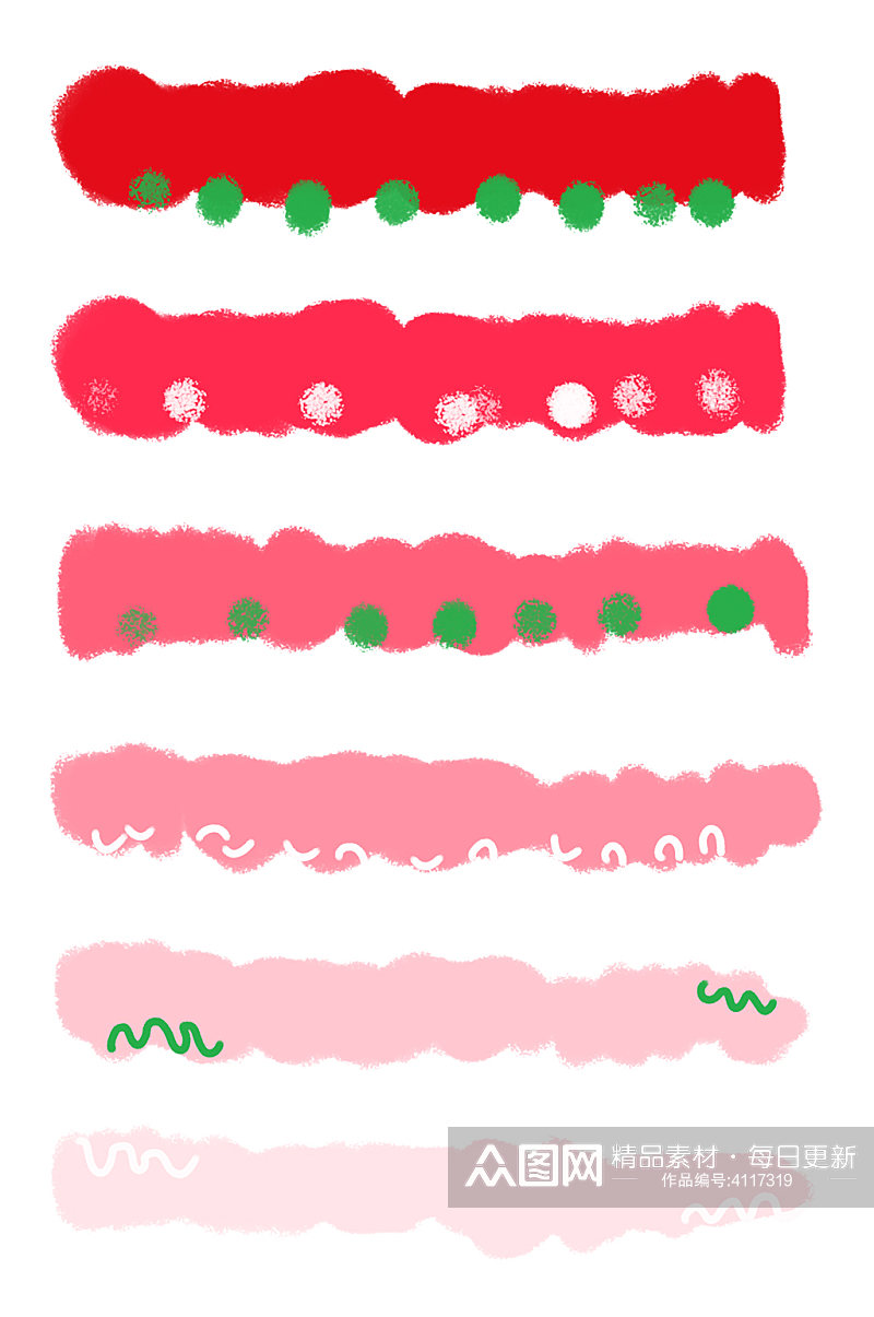 圣诞节红色涂鸦手绘冬至标题栏话框免扣元素素材