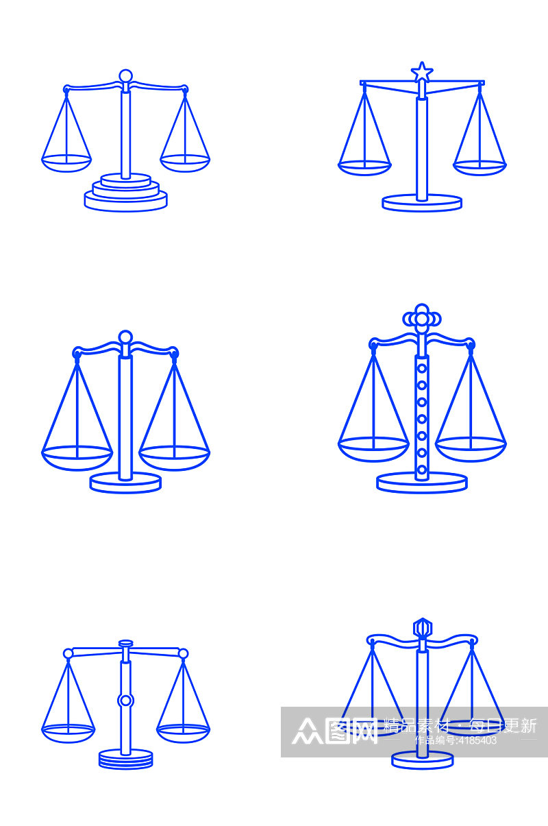 天平平等法律公平天秤图标免扣元素素材