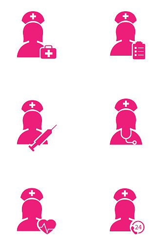 护士值班护士护理医疗图标免扣元素