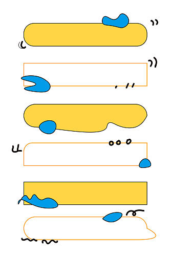 彩色标签气泡装饰框趣味对话框手绘免扣元素