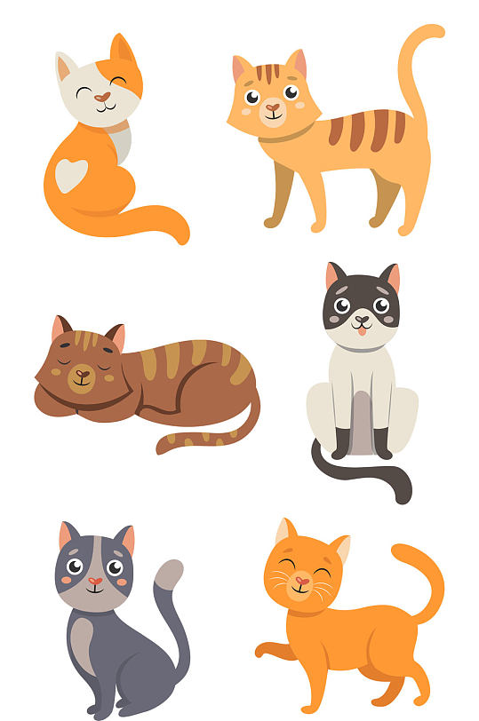 可爱卡通宠物猫咪宠物店海报免扣元素