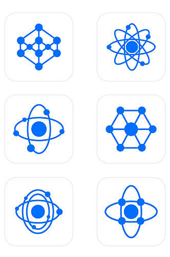 科研科学分子结构互联网网络图标免扣元素
