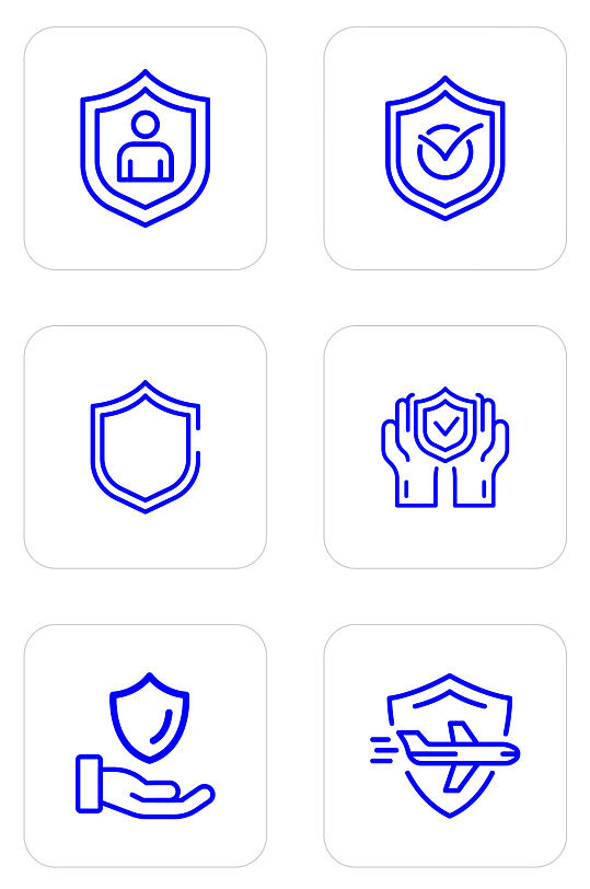 盾牌人身安全保护保险图标免扣元素