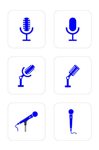 话筒麦克风KTV录音棚图标免扣元素