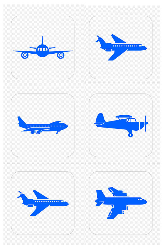 飞机客机波音飞机航班机场图标免扣元素