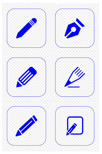 铅笔钢笔圆珠笔写作书写图标免扣元素