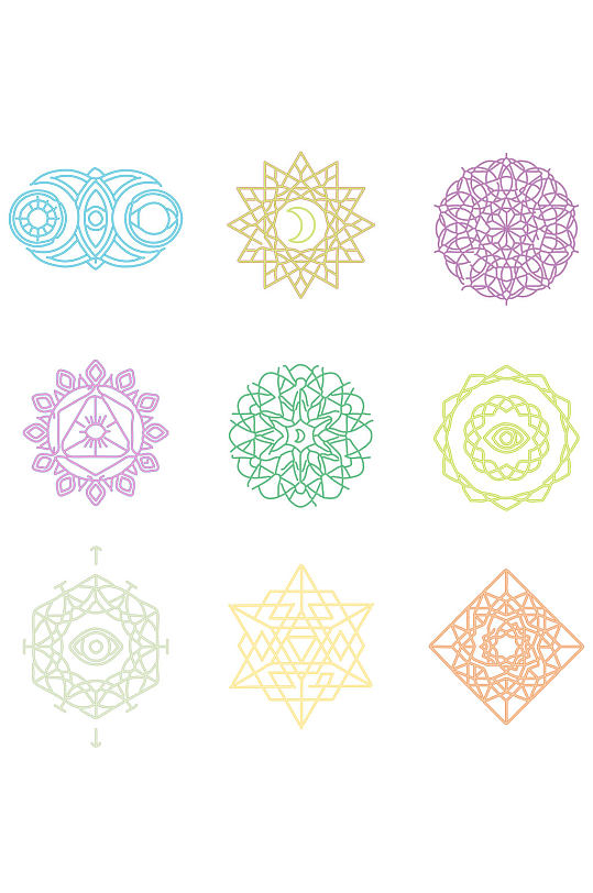 魔法阵元素组合素材免扣元素