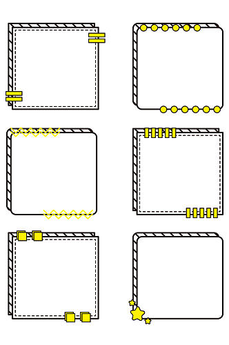 简约装饰边框文本框标题框免扣元素