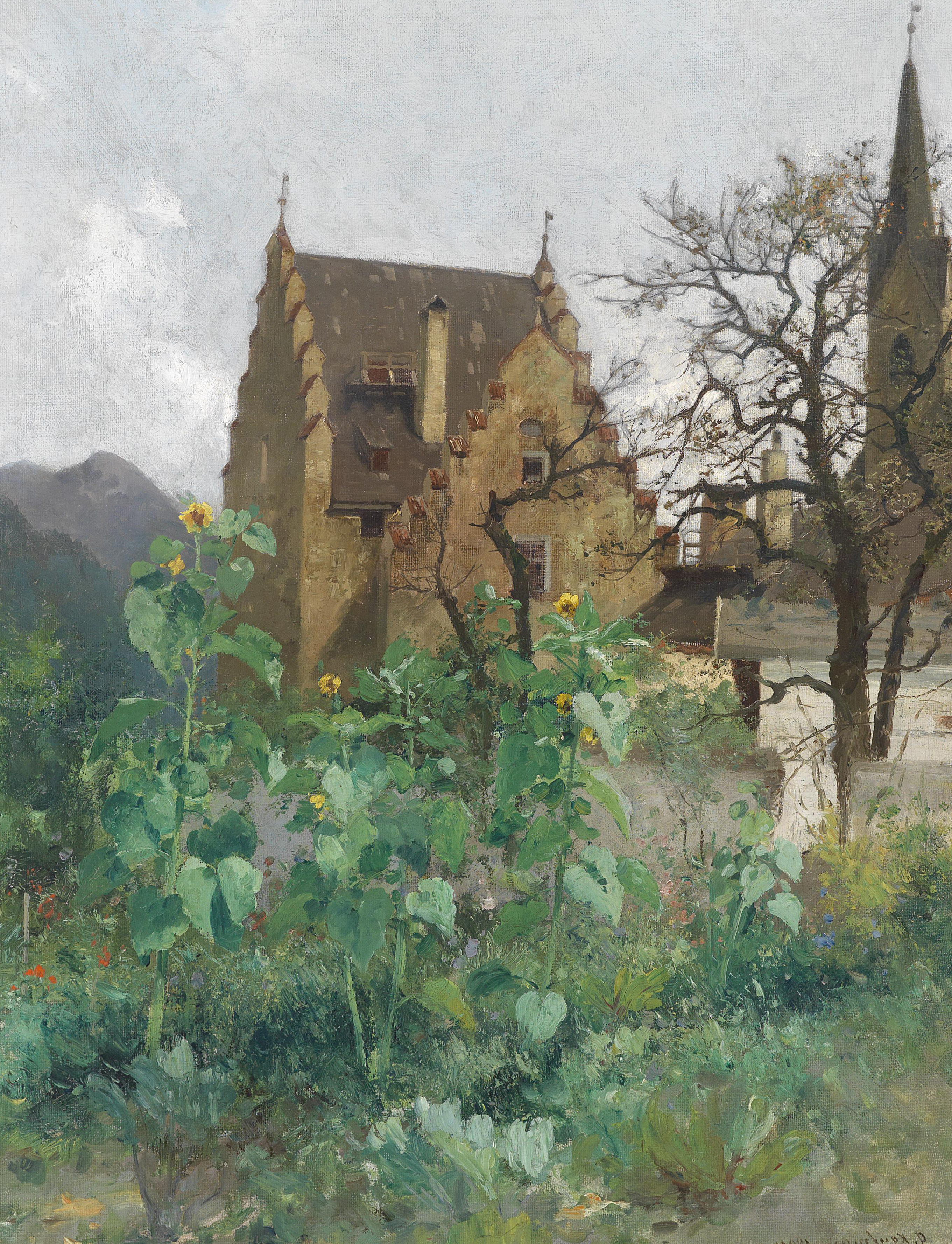 唯美欧美风景画油画装饰画素材