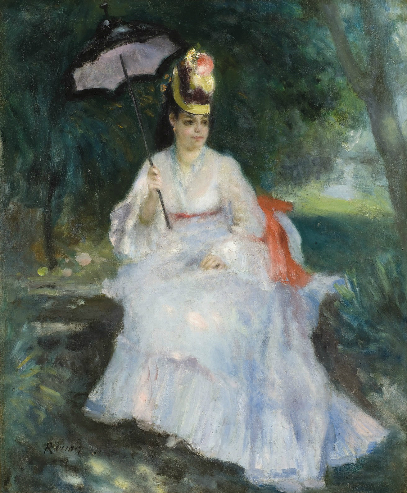 雷诺阿作品人物装饰画素材