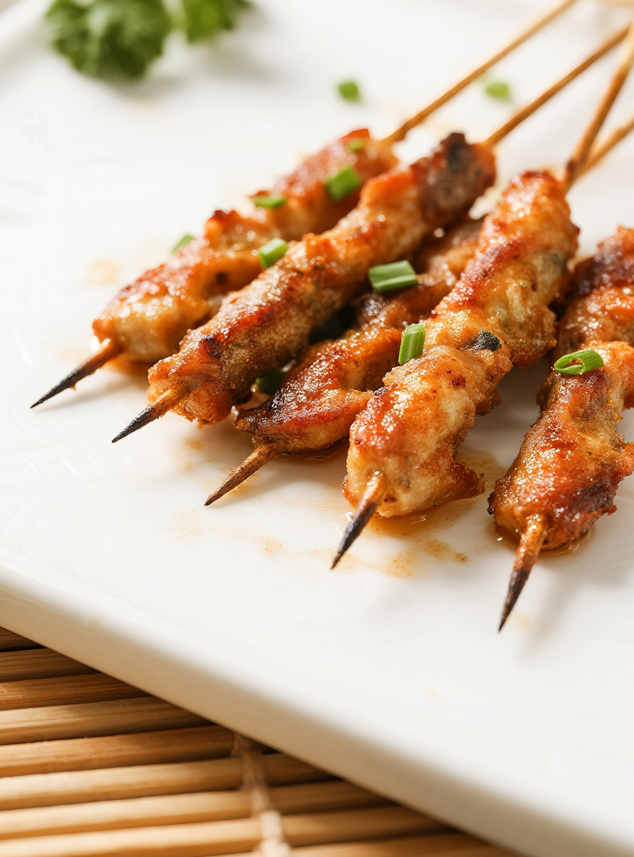 烤鱼肉串高清图片素材