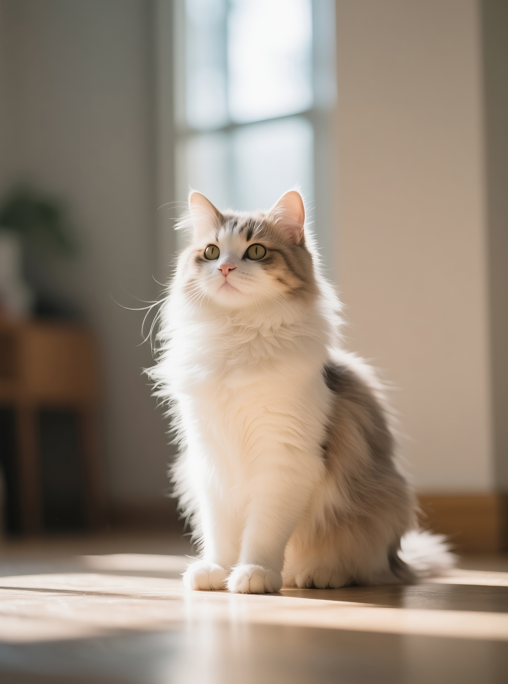 可爱猫猫风景画高清图片素材素材