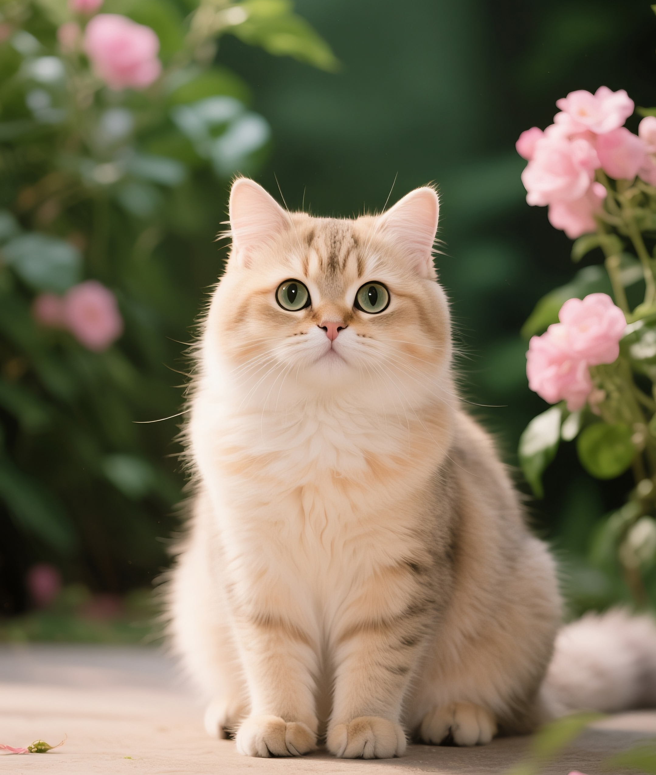 可爱猫猫风景画高清图片素材素材