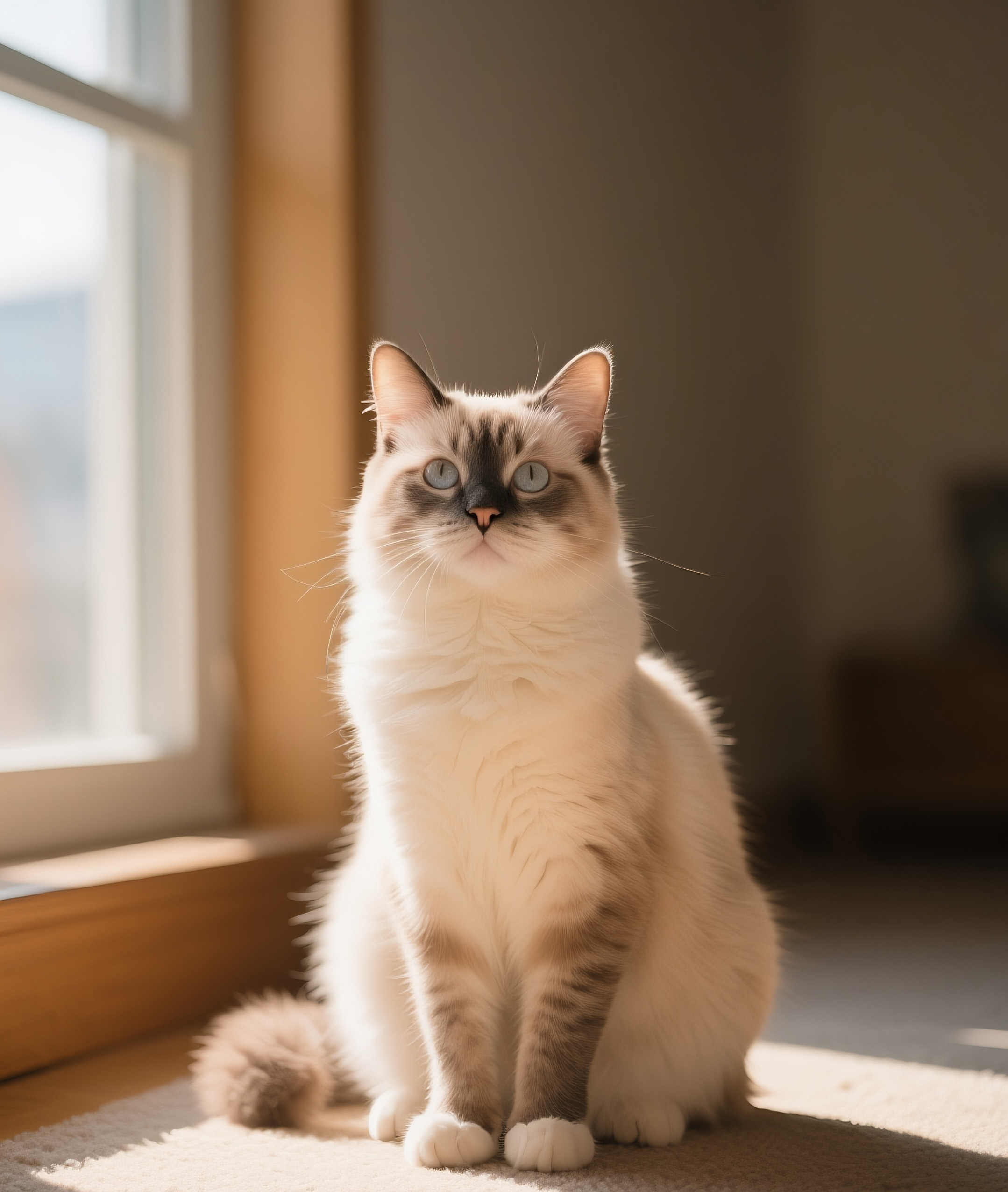 可爱猫猫风景画高清图片素材