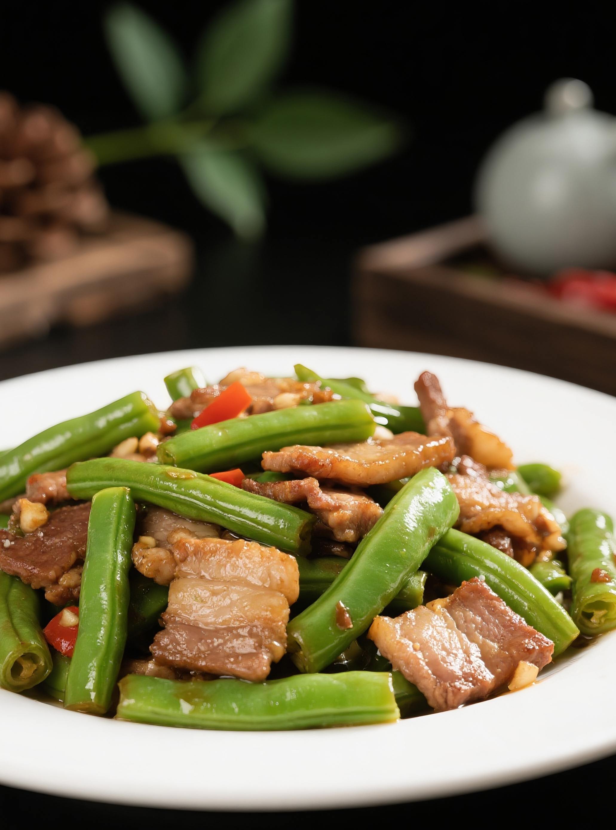 四季豆炒肉图片素材素材