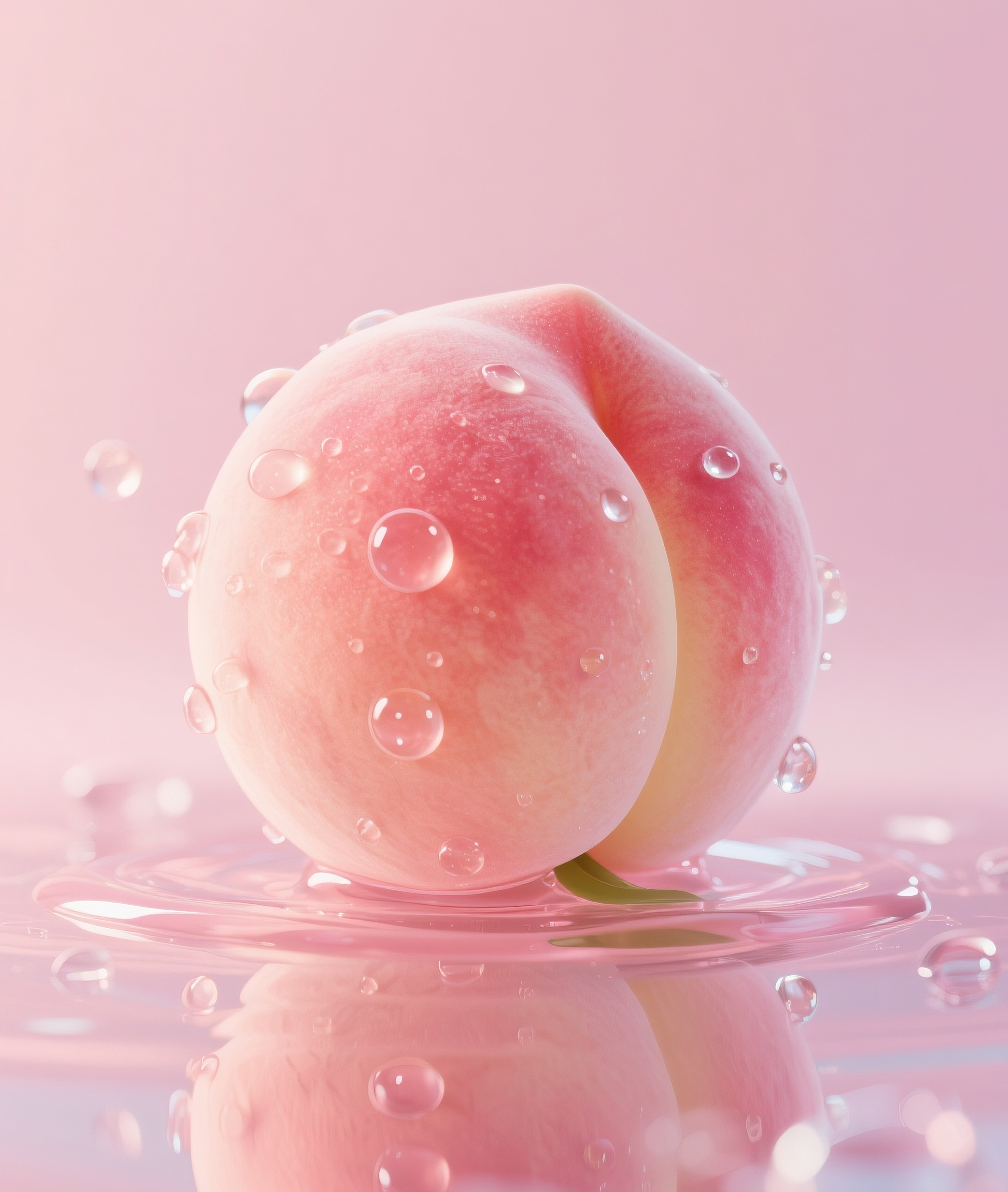 新鲜水蜜桃水珠图片素材