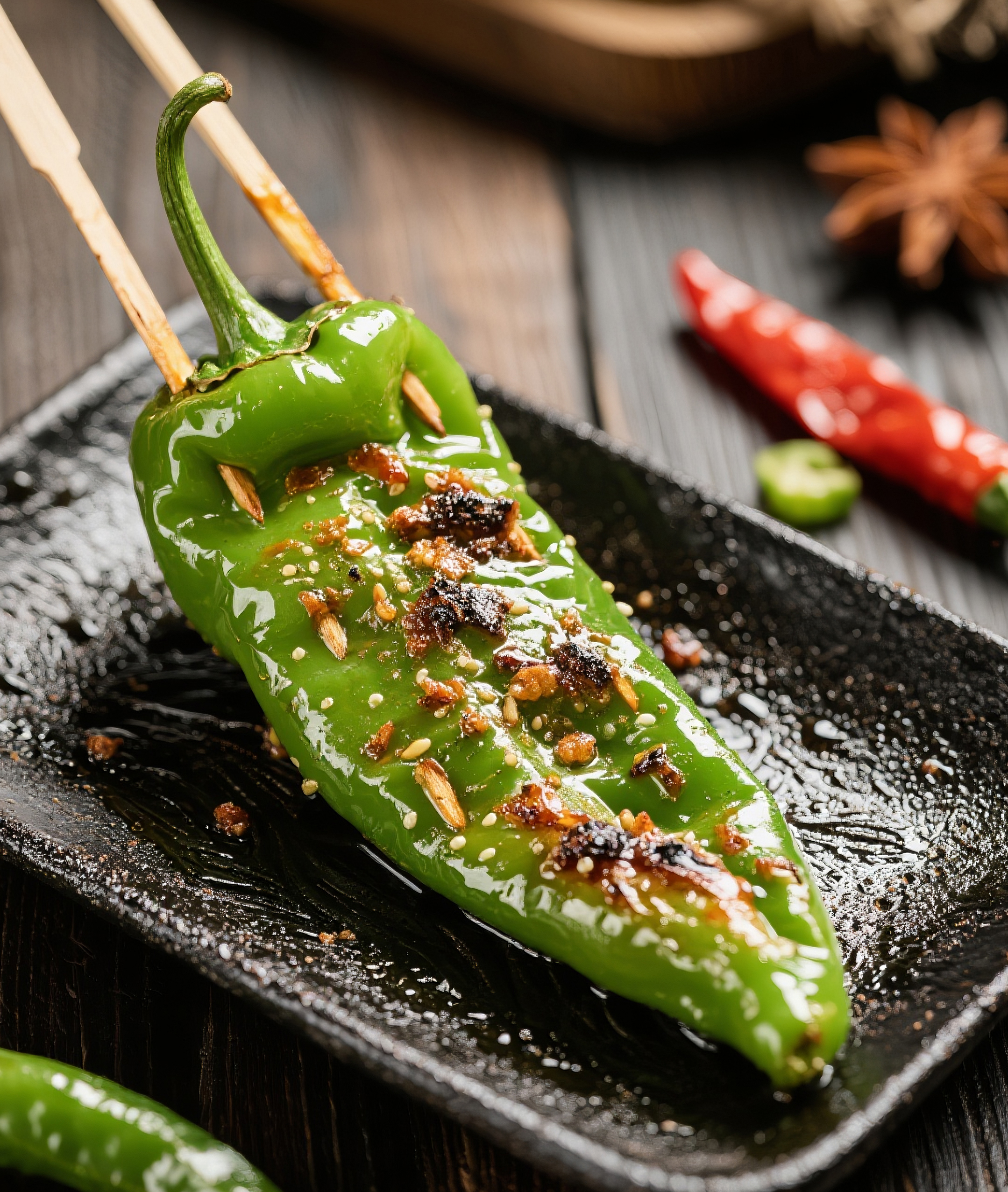 烤青椒美食图片素材素材