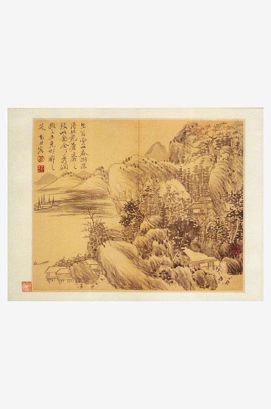 恽寿平山水花鸟画字画装饰画-众图网