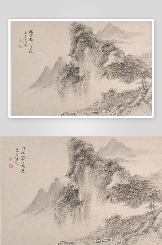 恽寿平山水花鸟画字画装饰画-众图网