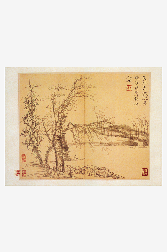 恽寿平山水花鸟画字画装饰画-众图网