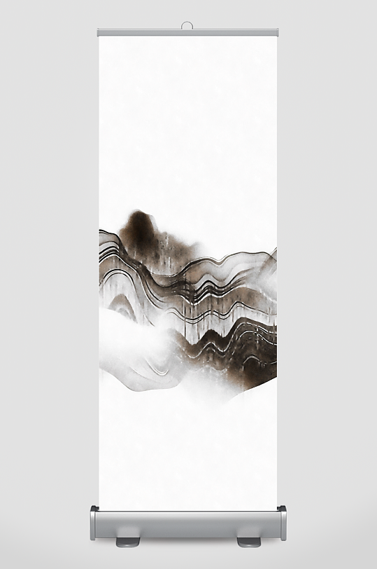 水墨山脉意境风景画无框画-众图网