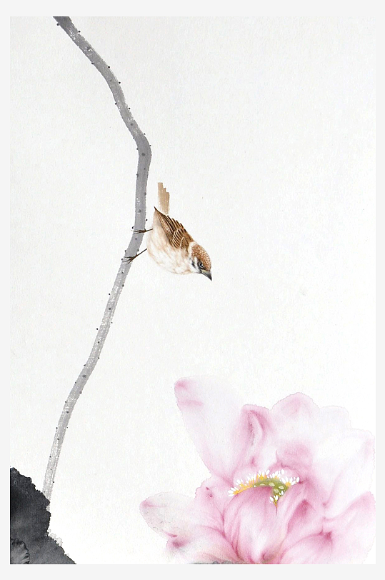 花鸟中式装饰画挂画-众图网