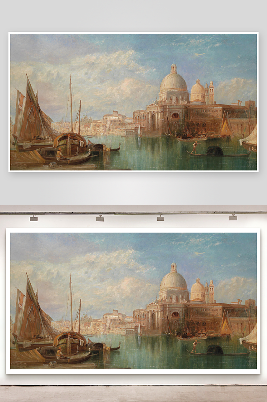 唯美欧式风景画油画装饰画-众图网