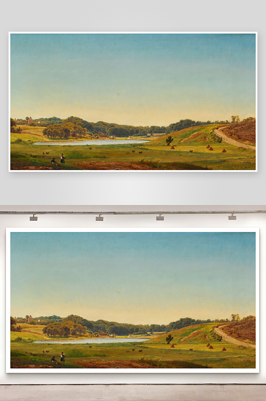 唯美欧式风景画油画装饰画-众图网