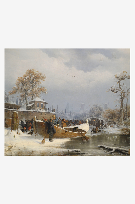 唯美欧式风景画油画装饰画-众图网