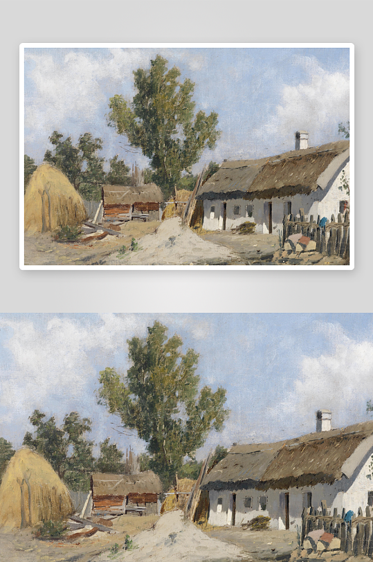 唯美欧式风景画油画装饰画-众图网